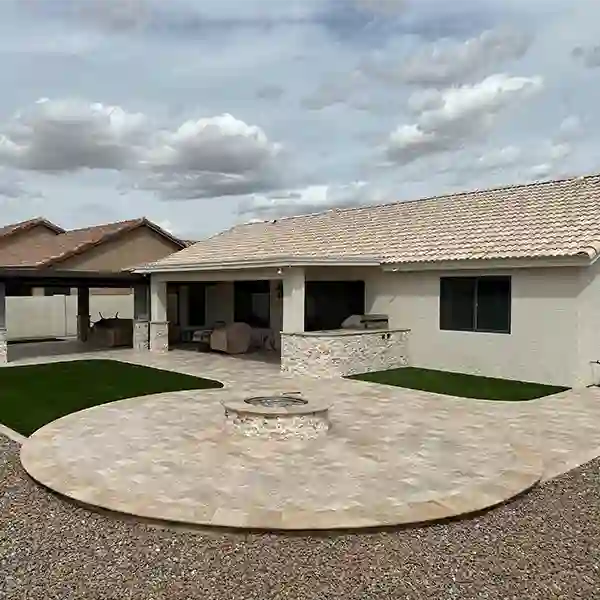 backyard firepit pavers