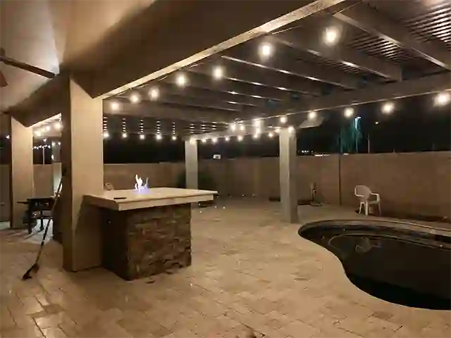 lighted patio cover