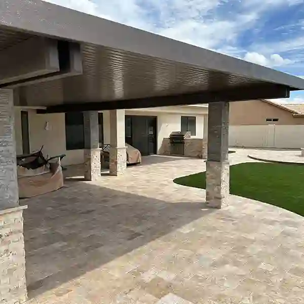 travertine patio cover