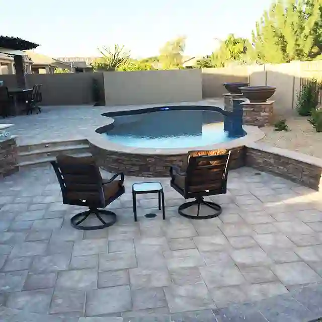 paver hot tub